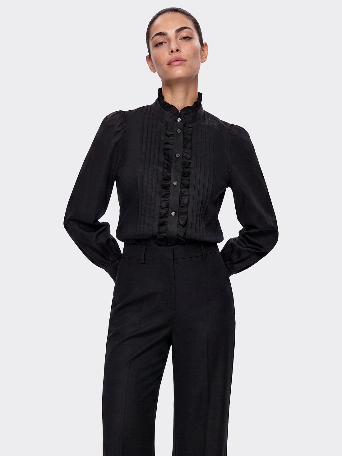 Блуза из хлопка с рельефами: фото №1