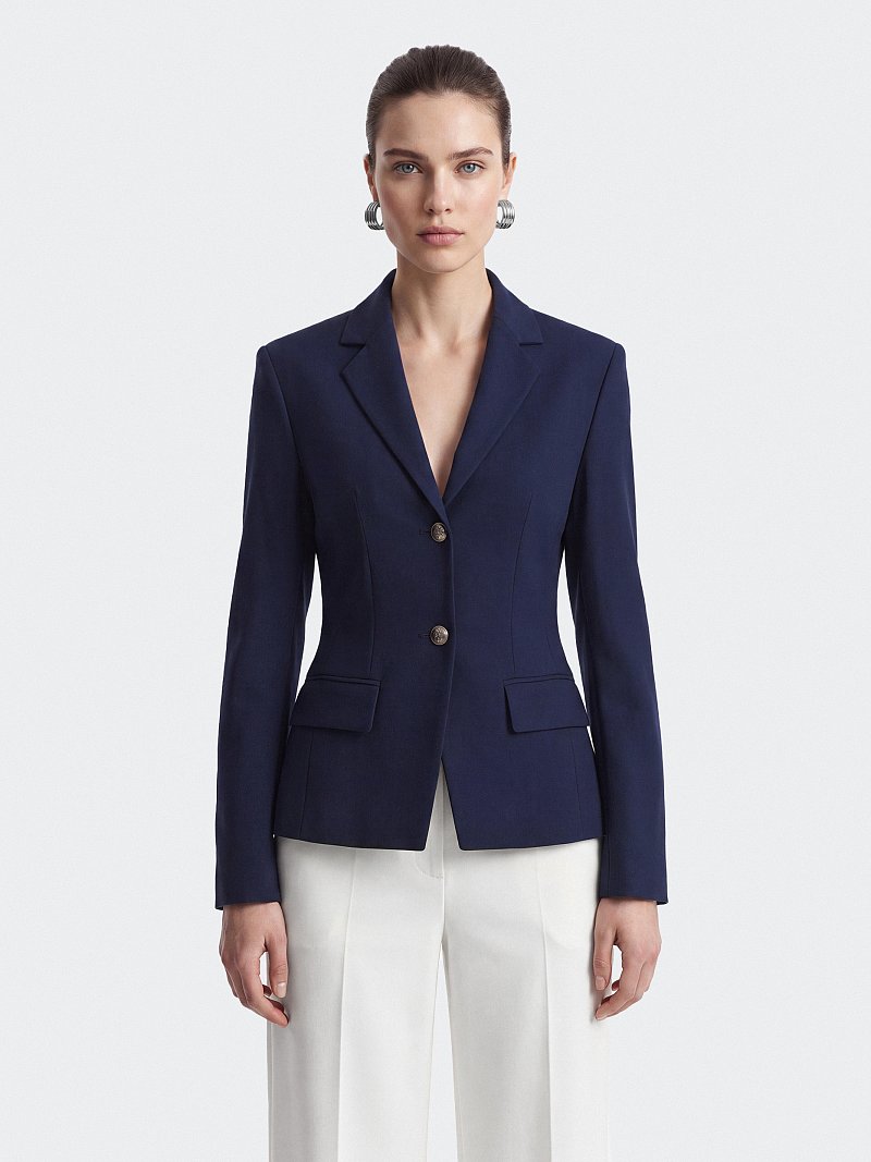 Приталенный жакет с шерстью