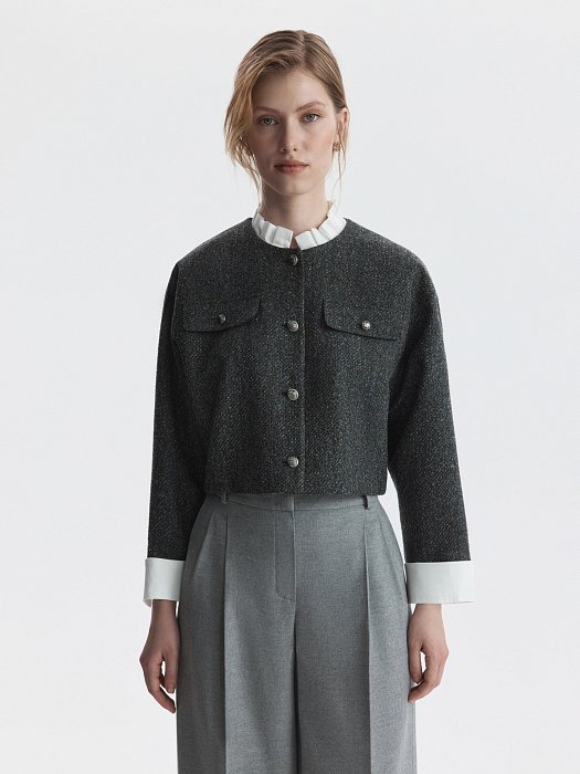 Укороченный жакет со съемными деталями: фото №3