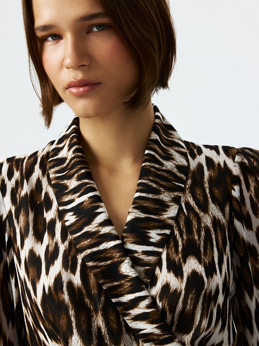 Платье на запах с леопардовым принтом: фото №3